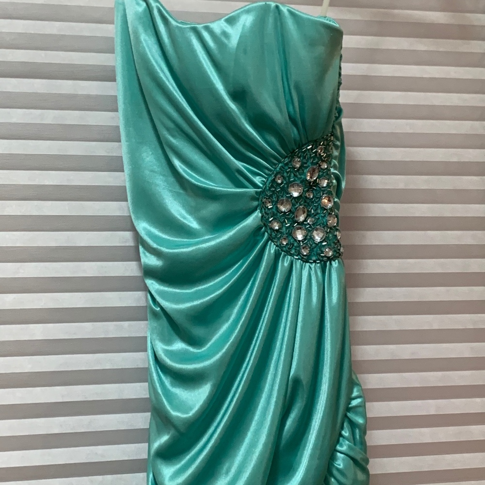 Teal blue dress
